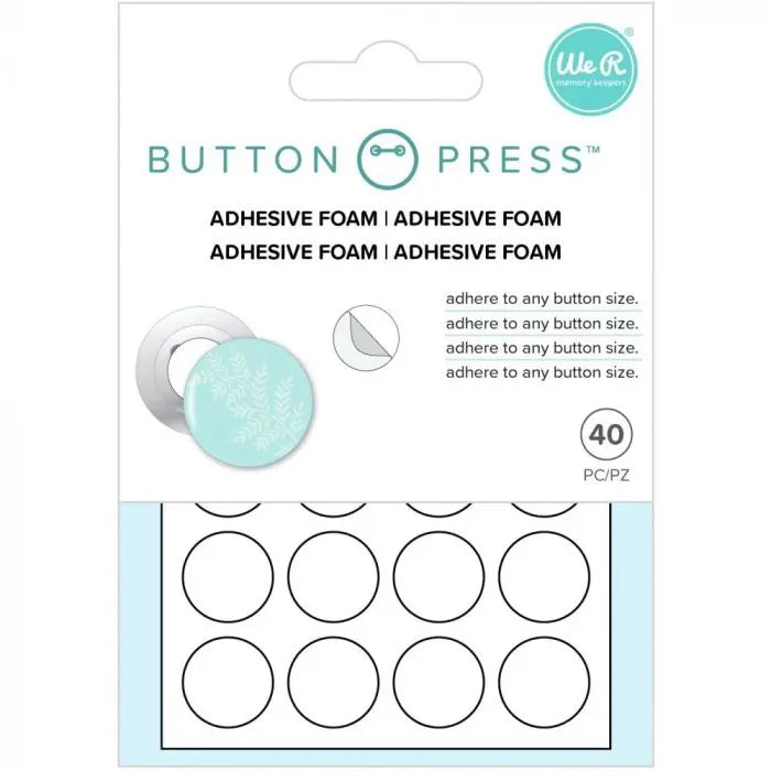 We R Memory Keepers Button Press - Adhesive Foam - 15mm (40 Piece)