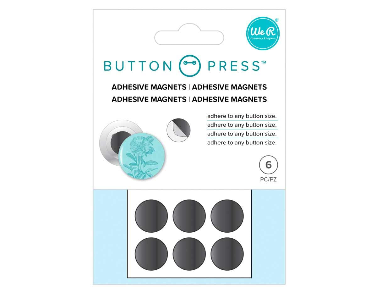 We R Memory Keepers Button Press - Adhesive Magnets (6 Piece)