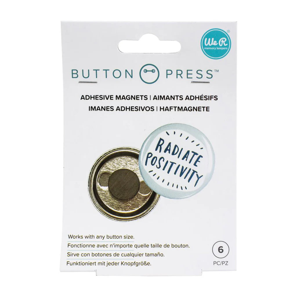 We R Memory Keepers Button Press - Adhesive Magnets (6 Piece)