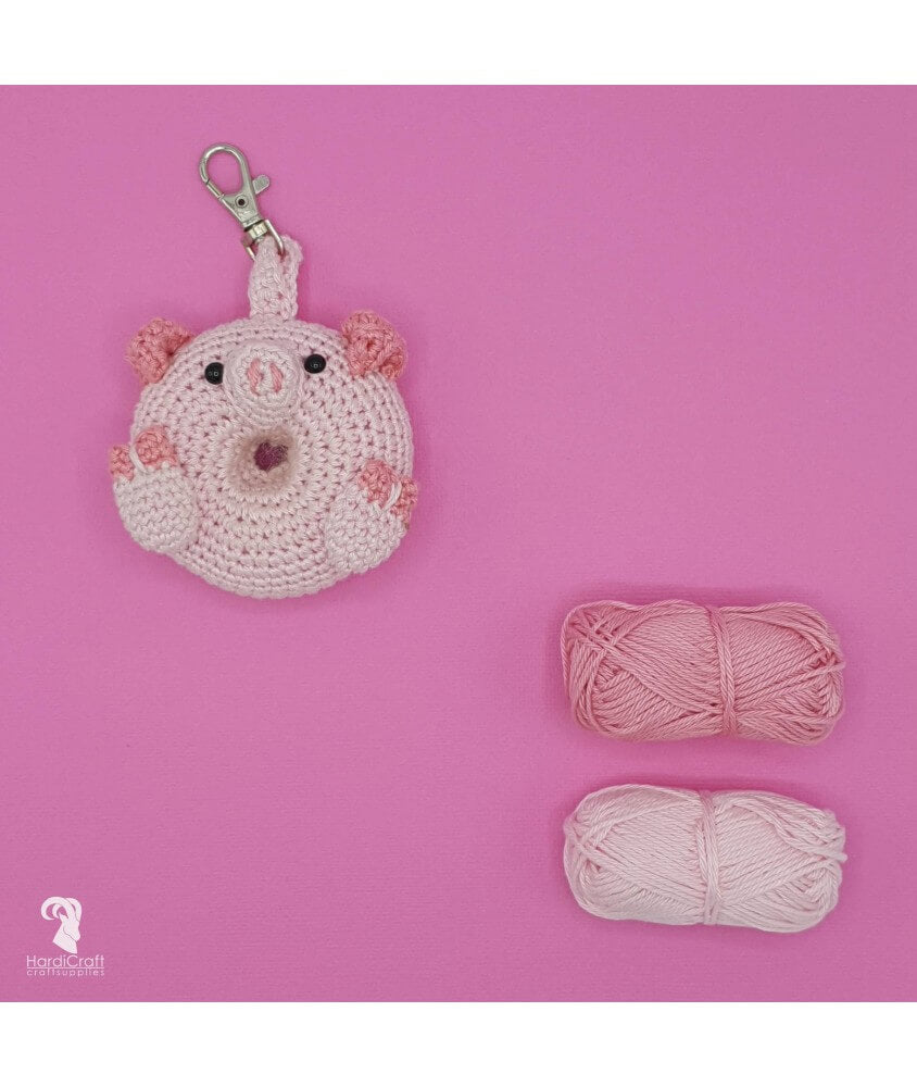 HardiCraft DIY Crochet Kit - Donut Pig