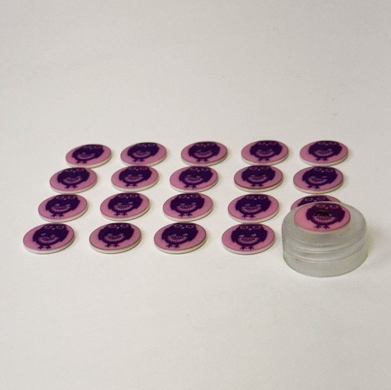 Owl 15mm Buttons - Purple 20pieces