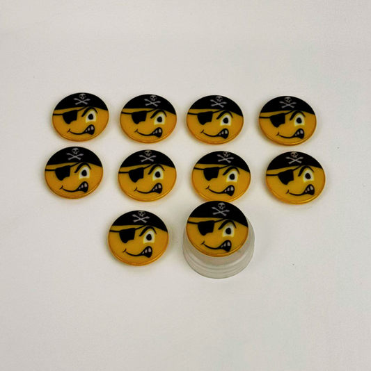 Pirate smile buttons - 10 pieces ( 27mm )