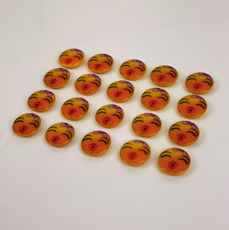 Kiss smile buttons - 20 pieces ( 15mm )