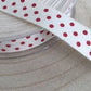 Ribbon with dots - Red/White - 16mm ( 20 metre roll )