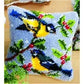 Vervaco Latch Hook Cushion Kit - Blue Tits Cushion