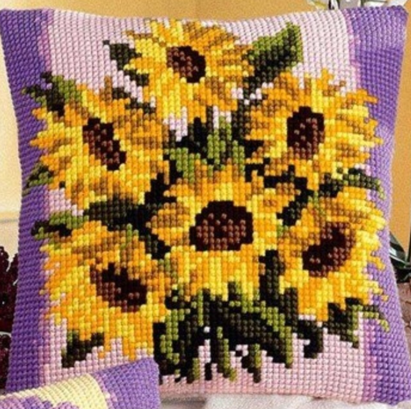 Vervaco - Cross Stitch Cushion Front Kit - Sunflower