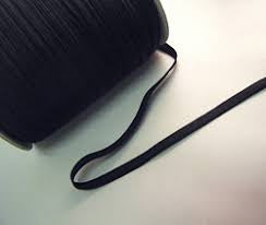 12 Cord Flat Elastic 150m Black