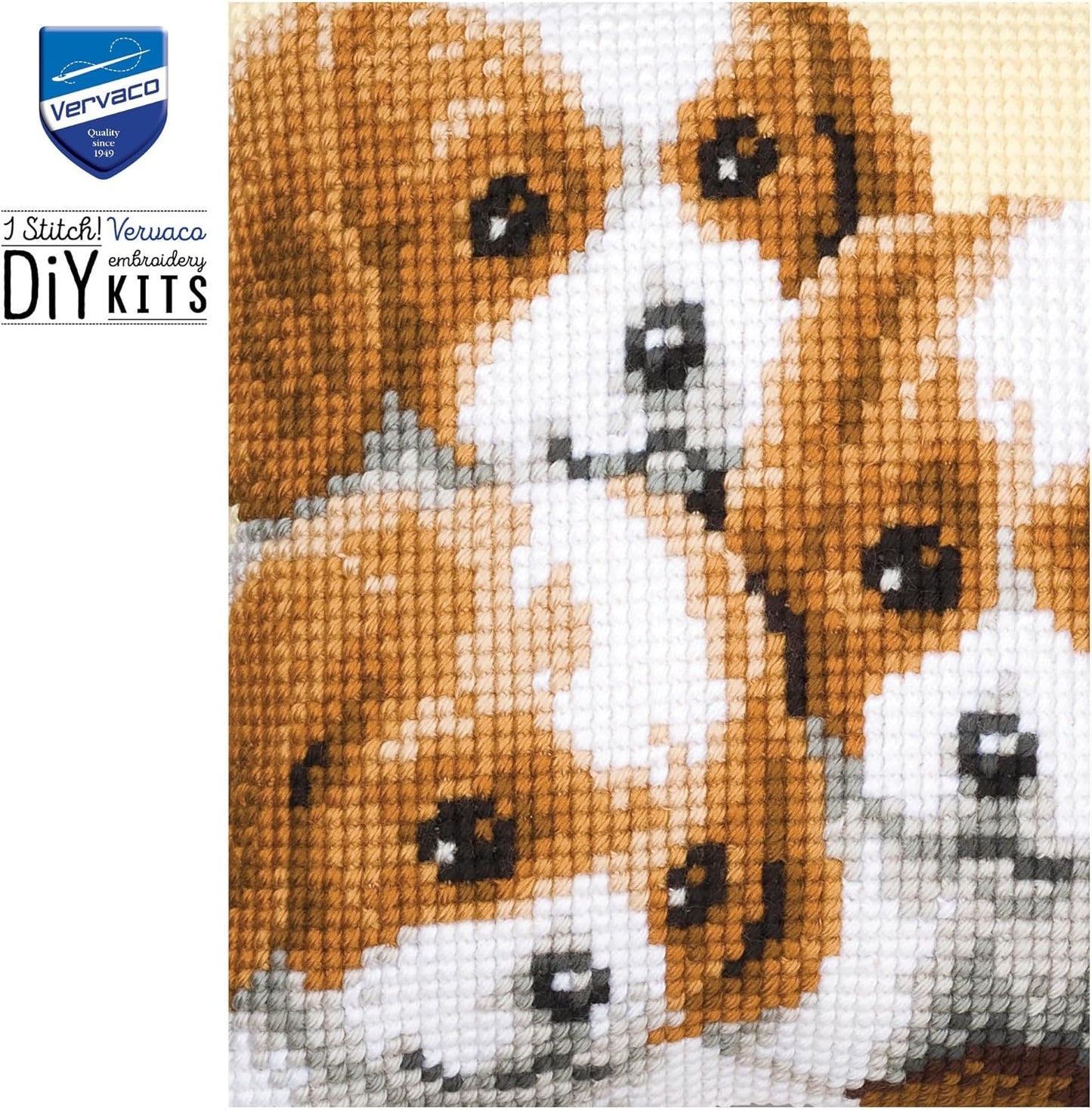 Vervaco Cross Stitch Cushion Puppies