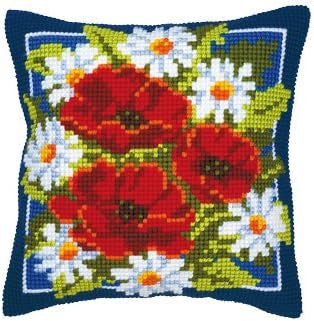 Vervaco - Cross Stitch Cushion Front Kit - Poppie