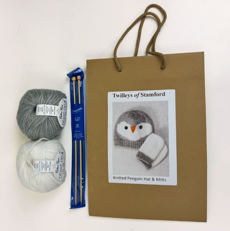 Twilleys - Knitting Kit - Penguin Hat & Mitts - Grey