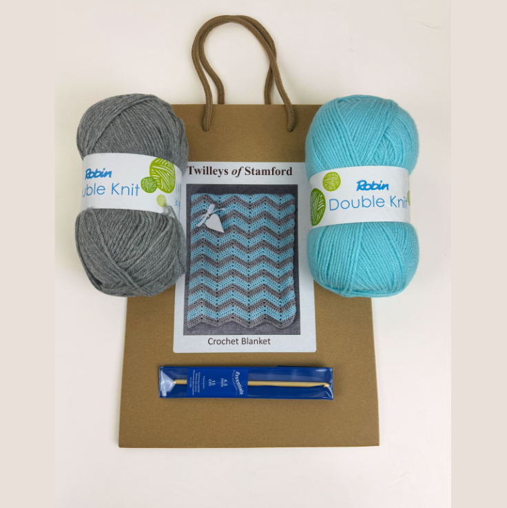 Twilleys - Crochet Kit - Baby Blanket - Blue