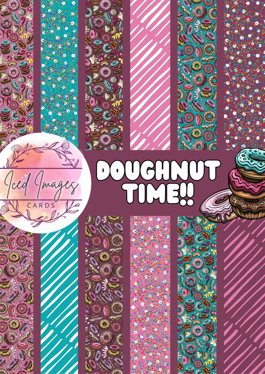 Digital Kit A4 Papers Doughnut Time - 12 designs