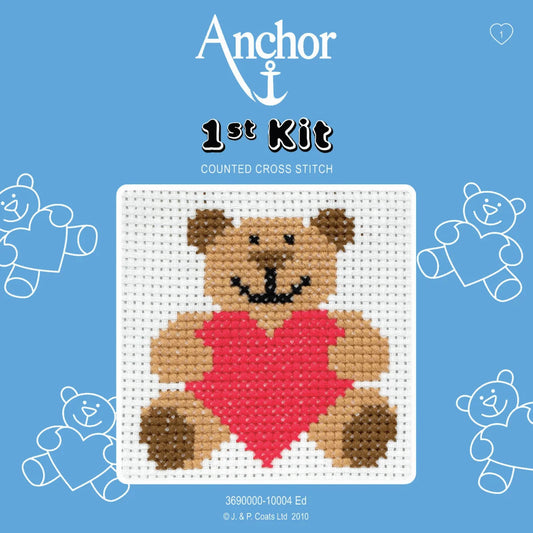 Anchor 1st Kit - Starter - Counted Cross Stitch - Ed - Teddy