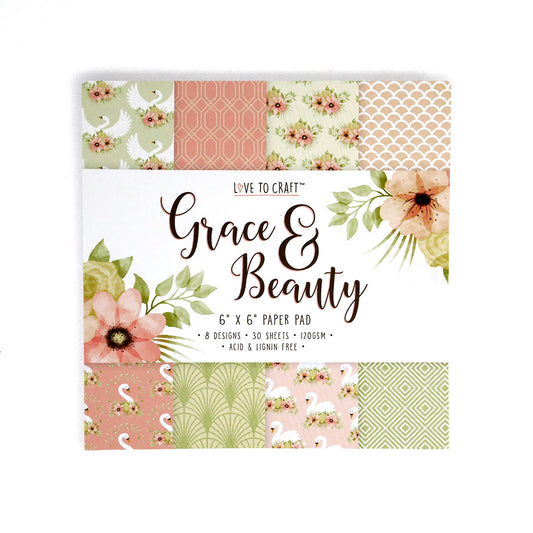 Love to Craft Paper Pad 6x6” 120gsm - Grace & Beauty