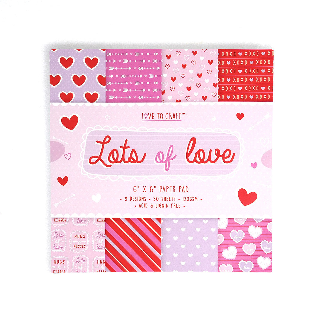 Love to Craft Paper Pad 6x6” 120gsm - Lots of love