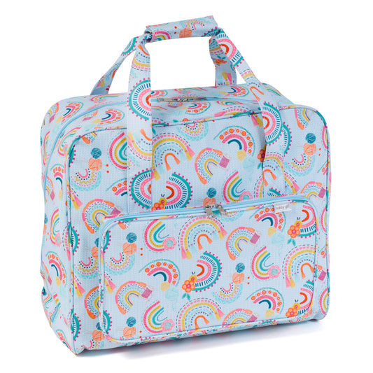 Hobby Gift Sewing Machine Bag Matt PVC Rainbow