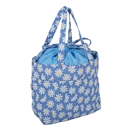 Hobby Gift Craft Bag Drawstring Denim Daisies