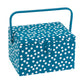 Hobby Gift Sewing Box Large Teal Spot