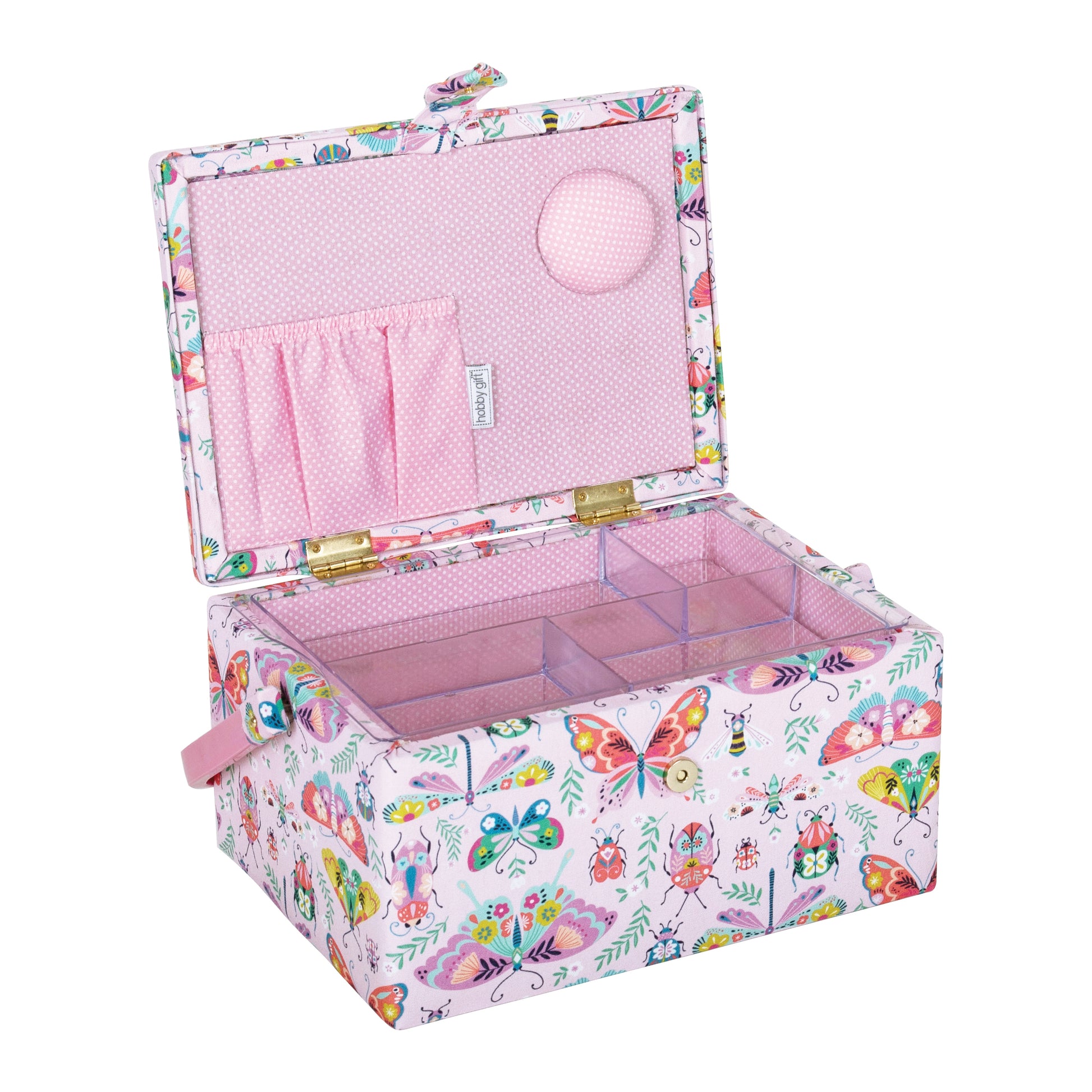 Hobby Gift Sewing Box Medium Bugs and Butterflies DRKCrafts