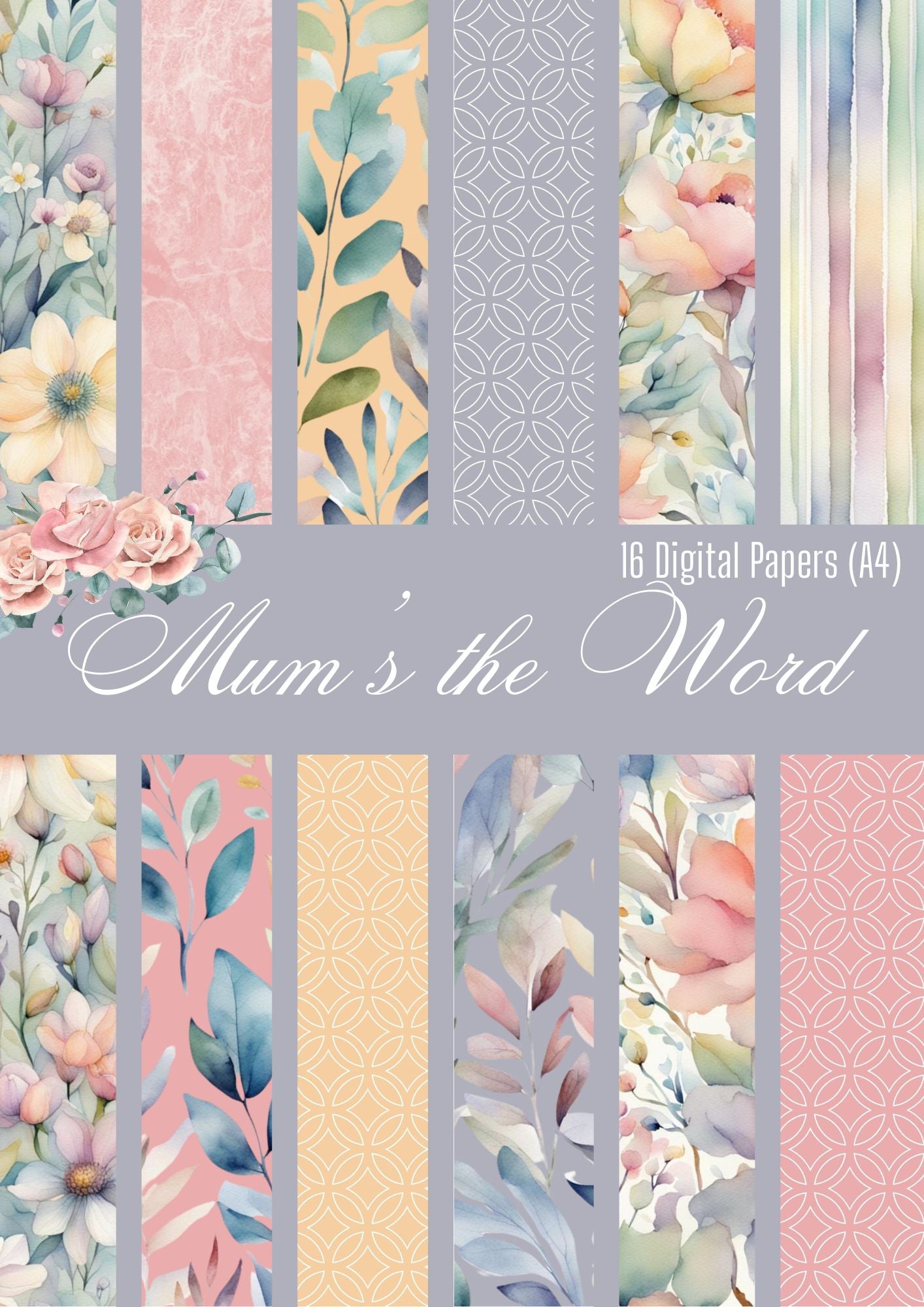 Digital Kit A4 Papers Mum’s the Word - 12 designs