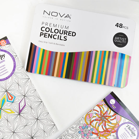 Nova - Premium coloured pencils - 48 Vibrant colors