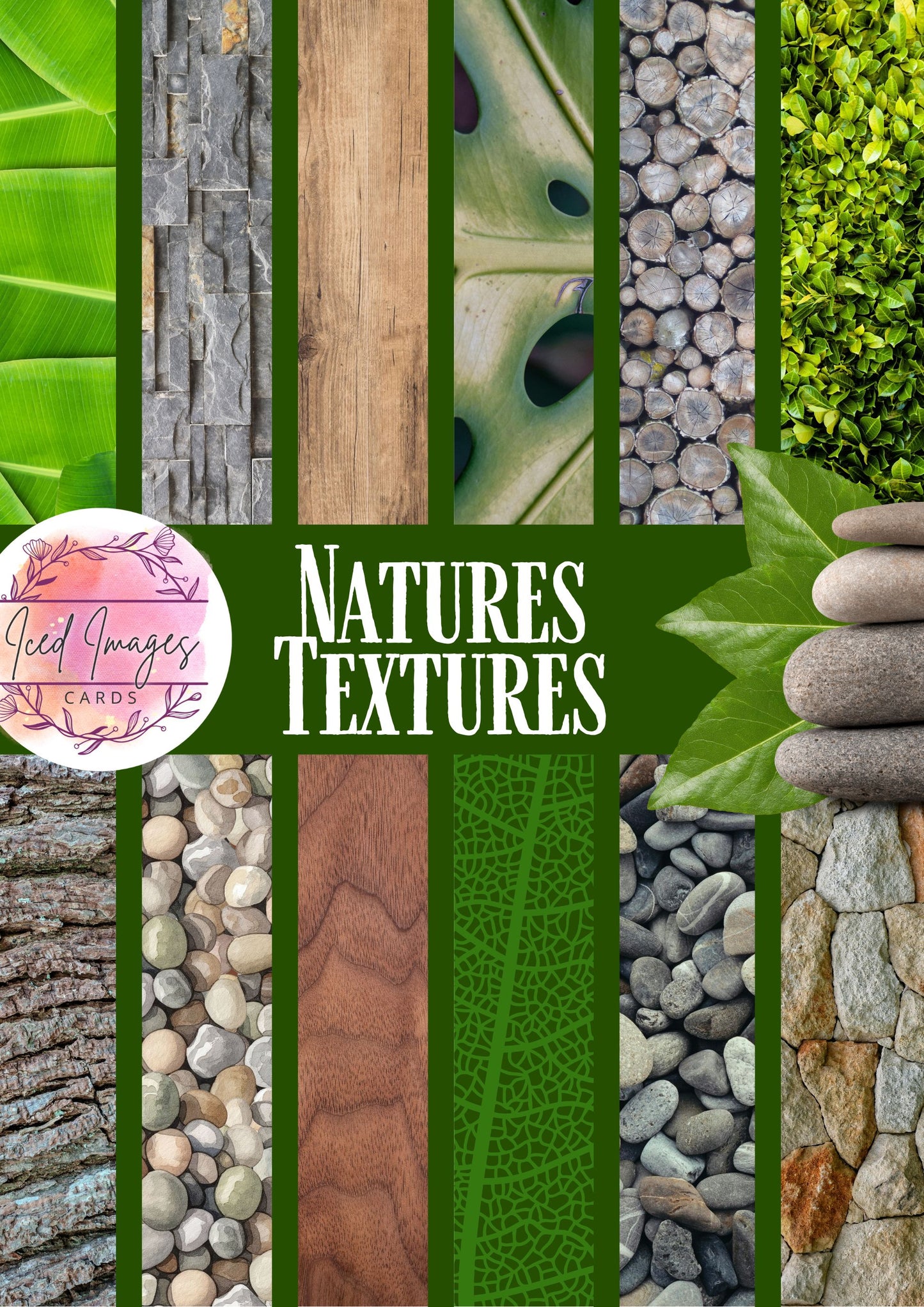 Digital Kit A4 Papers Nature’s Textures - 12 Designs