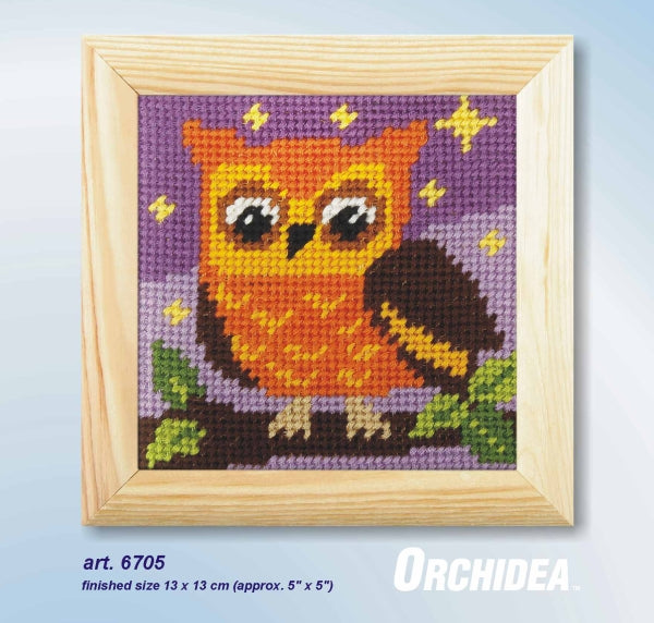 Orchidea Needlepoint Kit/ My First Embroidery: Mini - Owl