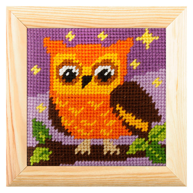 Orchidea Needlepoint Kit/ My First Embroidery: Mini - Owl