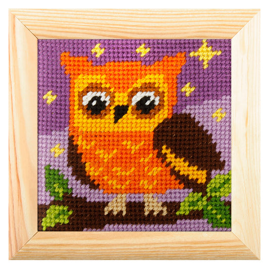 Orchidea Needlepoint Kit/ My First Embroidery: Mini - Owl