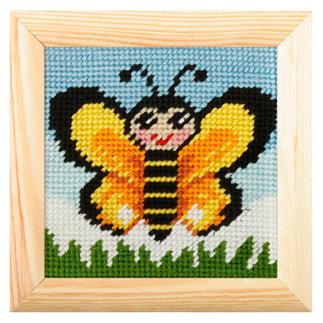 Orchidea Needlepoint Kit/ My First Embroidery: Mini - Butterfly