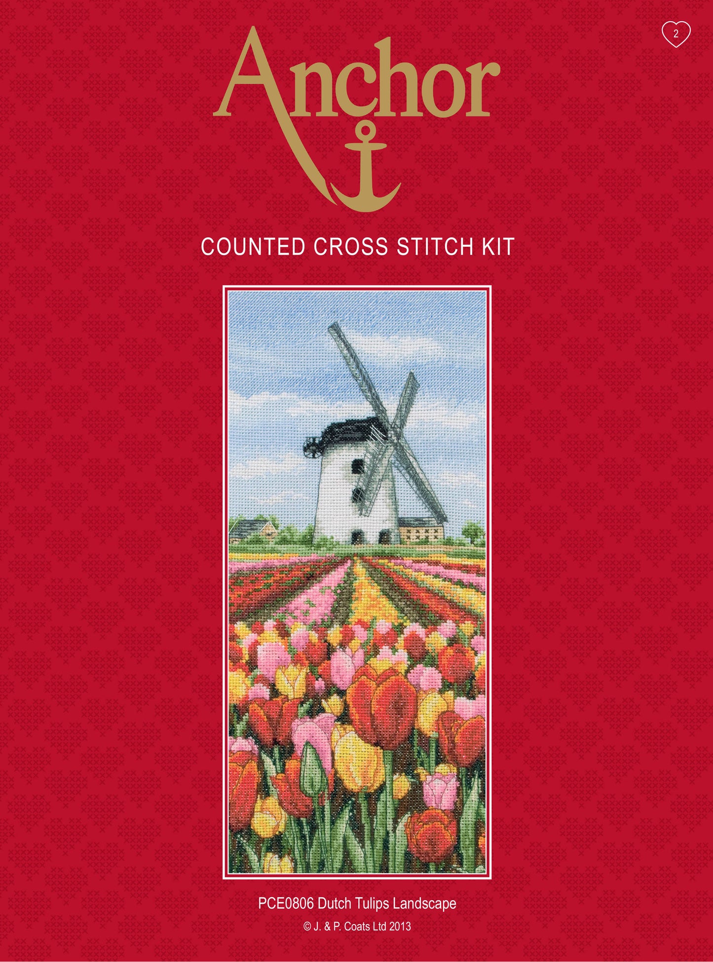 Anchor Counted Cross Stitch Kit Dutch Tulip Landscape