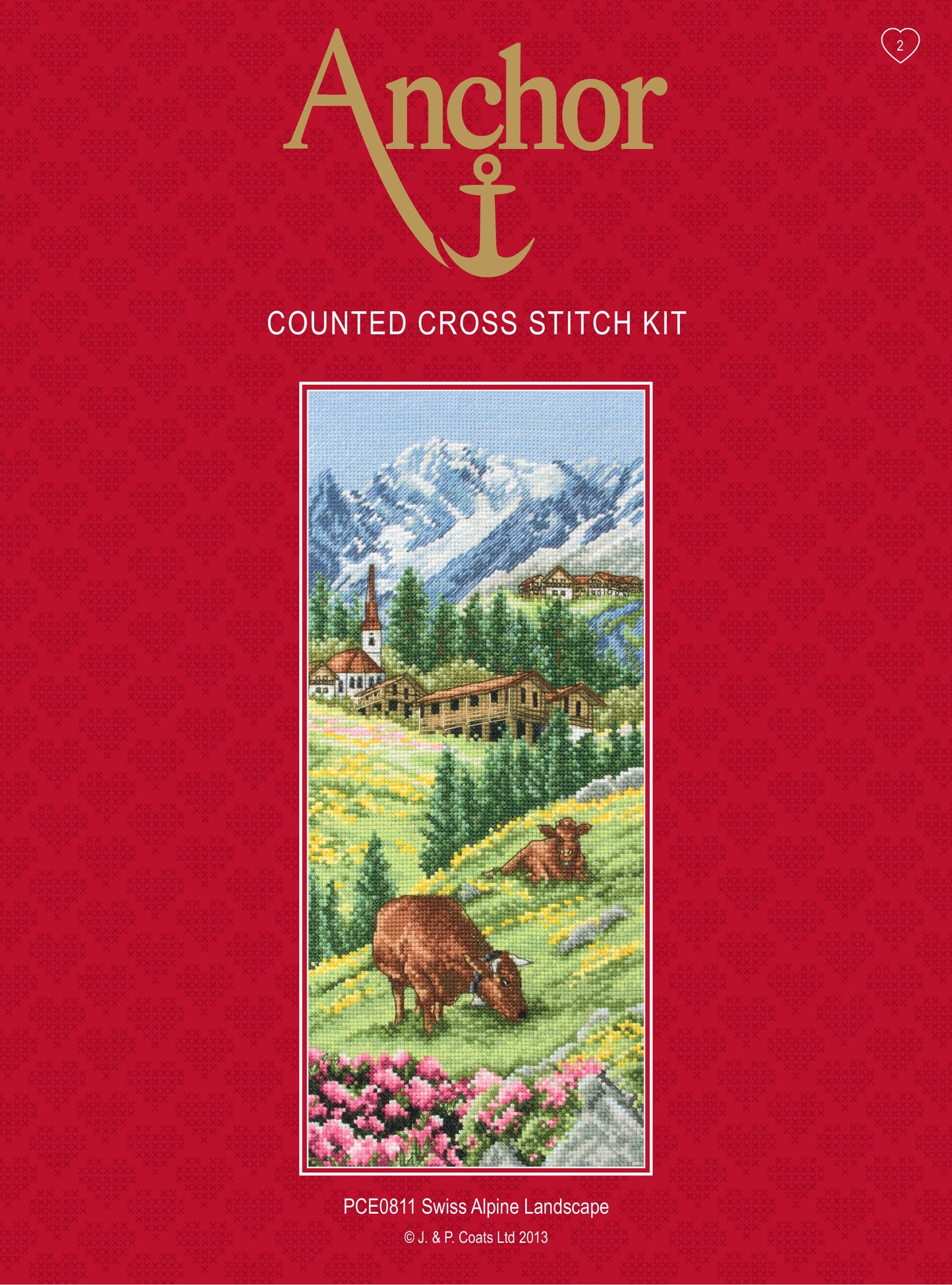 Anchor Counted Cross Stitch Kit Swiss Alpine Landscape