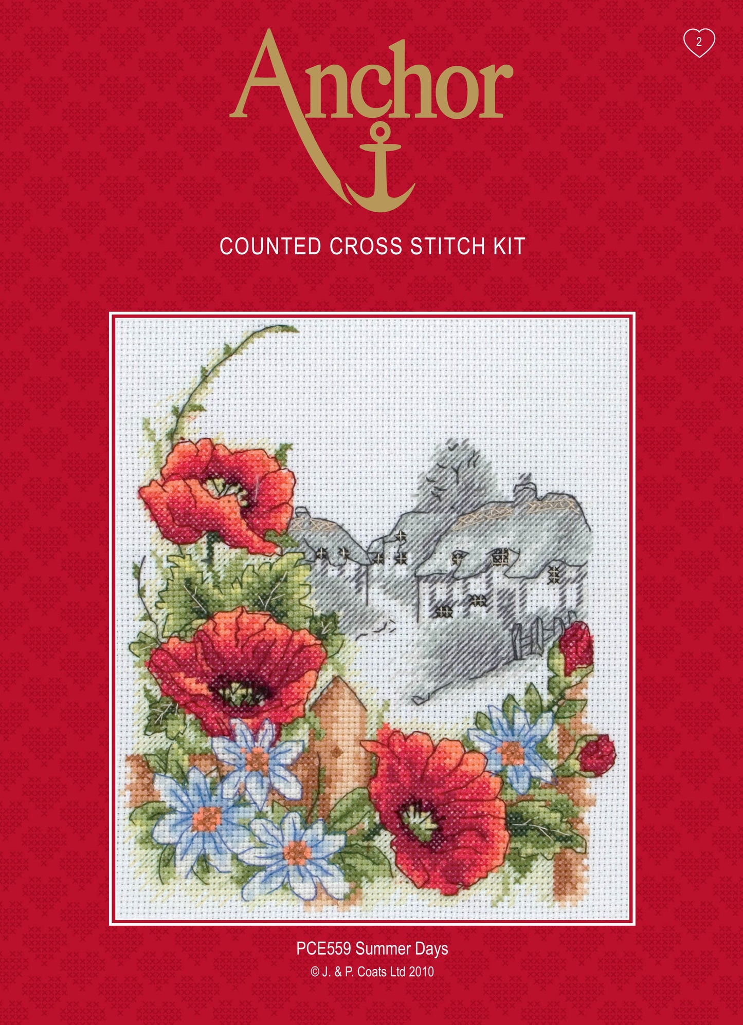 Anchor Counted Cross Stitch Kit Summer Days Poppies