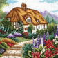 Anchor Counted Cross Stitch Kit Cottage Garden in Bloom