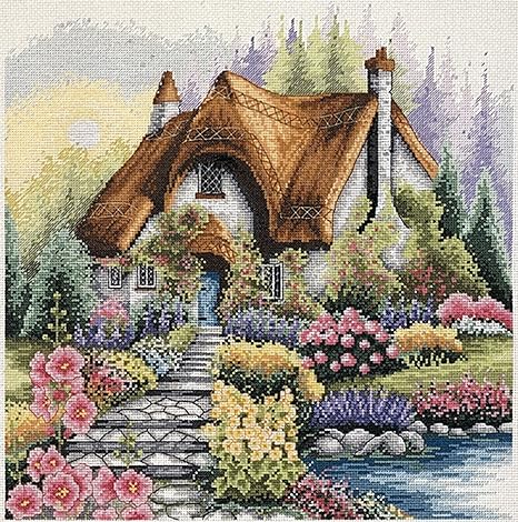 Anchor - Counted Cross Stitch Kit - Lakeside Cottage - PCE92