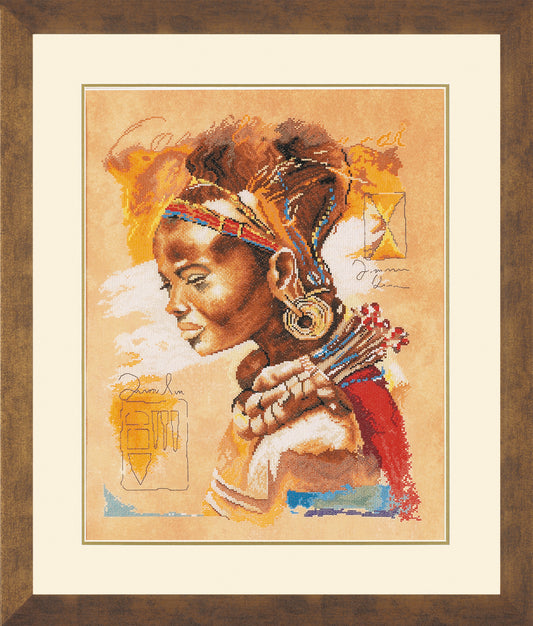 Lanarte Counted Cross Stitch Kit: African Woman- N\A- 39 x 4