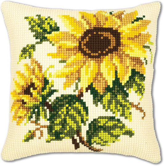 Vervaco Cross Stitch Cushion: Sunflowers