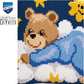 Vervaco - Cross Stitch Cushion Kit - Blue Teddy