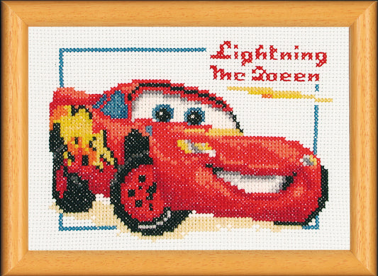Vervaco - Counted Cross Stitch Kit - Lightning McQueen
