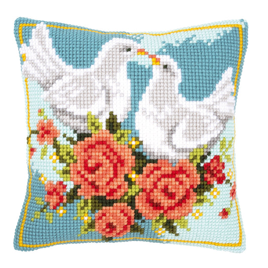 Vervaco - Cross Stitch Cushion Front Kit - White Doves