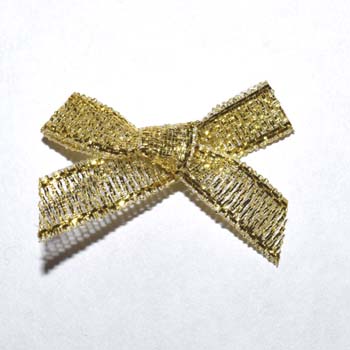 Metallic Bows 6mm Gold pack 100