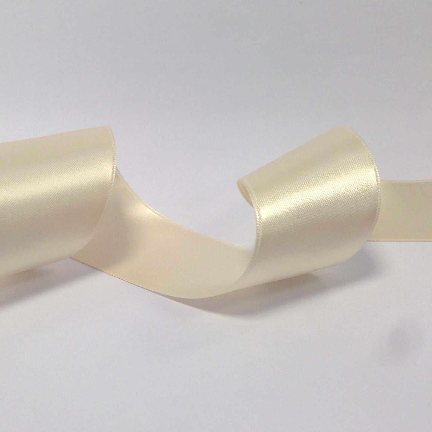 Double side Satin 38mm Ribbon 20 metre reel Ivory