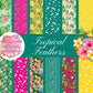 Digital Kit A4 Papers Tropical Feathers - 12 designs