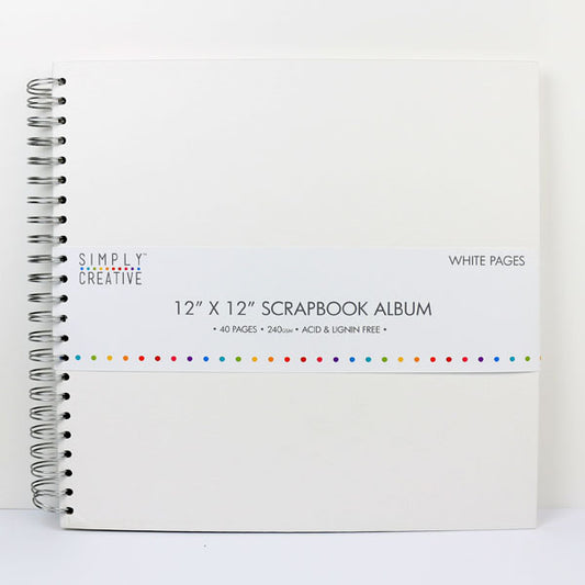 Simply Creative SC Album 12 x 12 inch - Plain White - 12 Pack