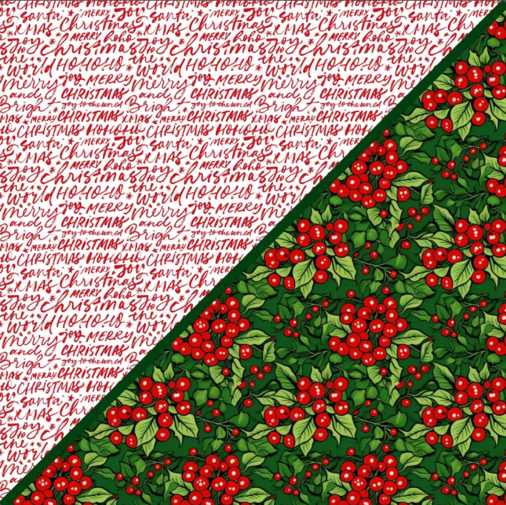 Digital Kit A4 Papers Holly Sprigs - 12 designs