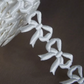 Satin Bow Chain Ribbon - White ( 25m card )