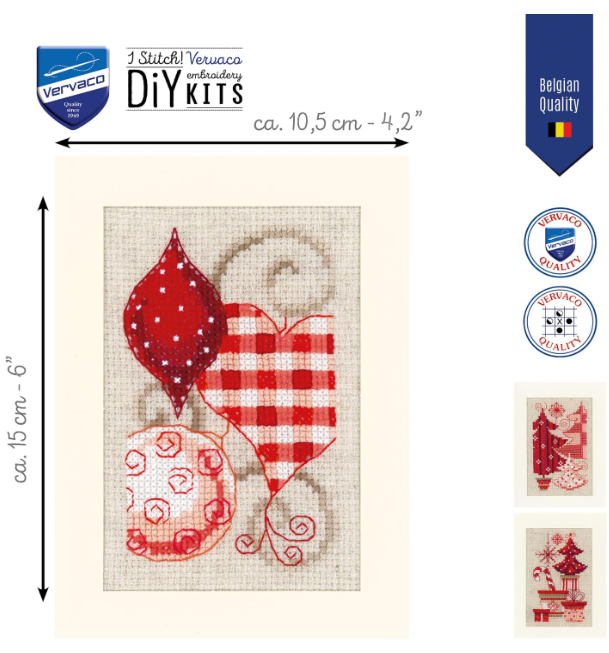 Vervaco Counted Cross Stitch Xmas Motif, Multi, One Size