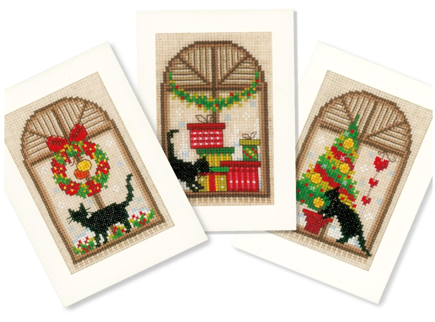 Vervaco Counted Cross Stitch Kit: Cards: Christmas Atmospher