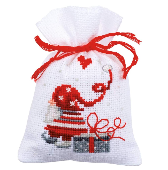 Vervaco Bag Kit-Set of 3 Pieces, Cotton, Multi-Colour, 8 x 12 x 0.3 cm