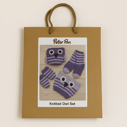 Twilleys - Knitting kit - Owl - Baby Hat- Mitts- Socks & Owl